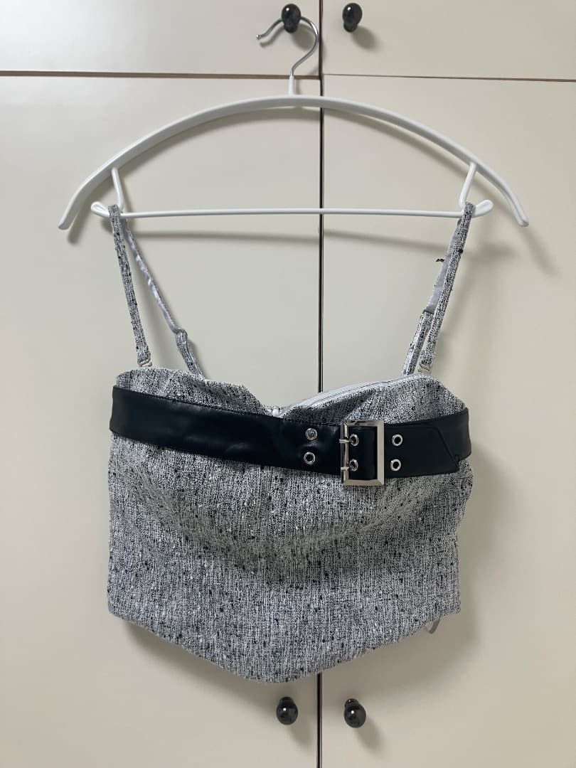 ベルトトップスセットアップフレアミニキャバドレス