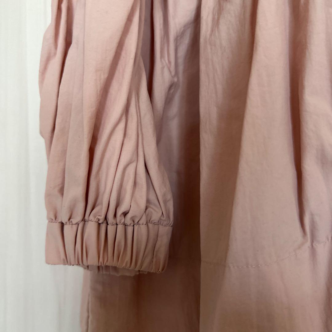 Yori フラットカラーティアードブラウス　ピンク