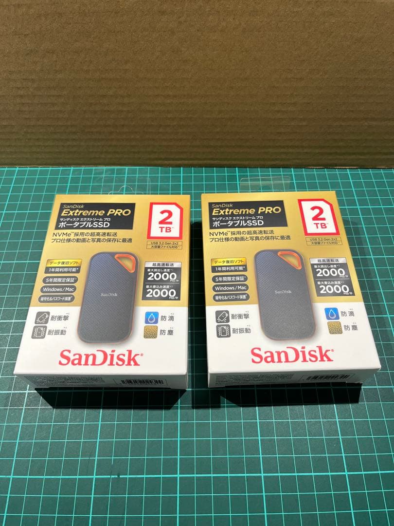 サンディスク　ポータブルSSD 2TB 2個セット