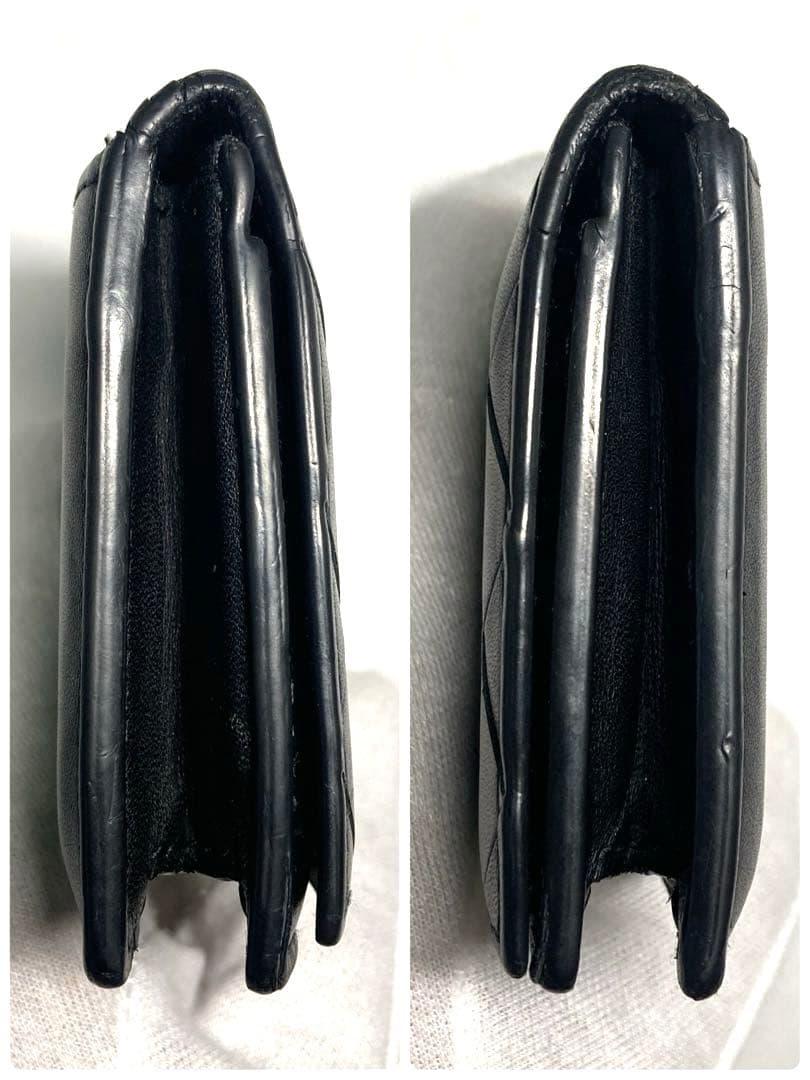 良品　ボッテガヴェネタ　イントレチャート　カードケース　名刺入れ　RFID クロ