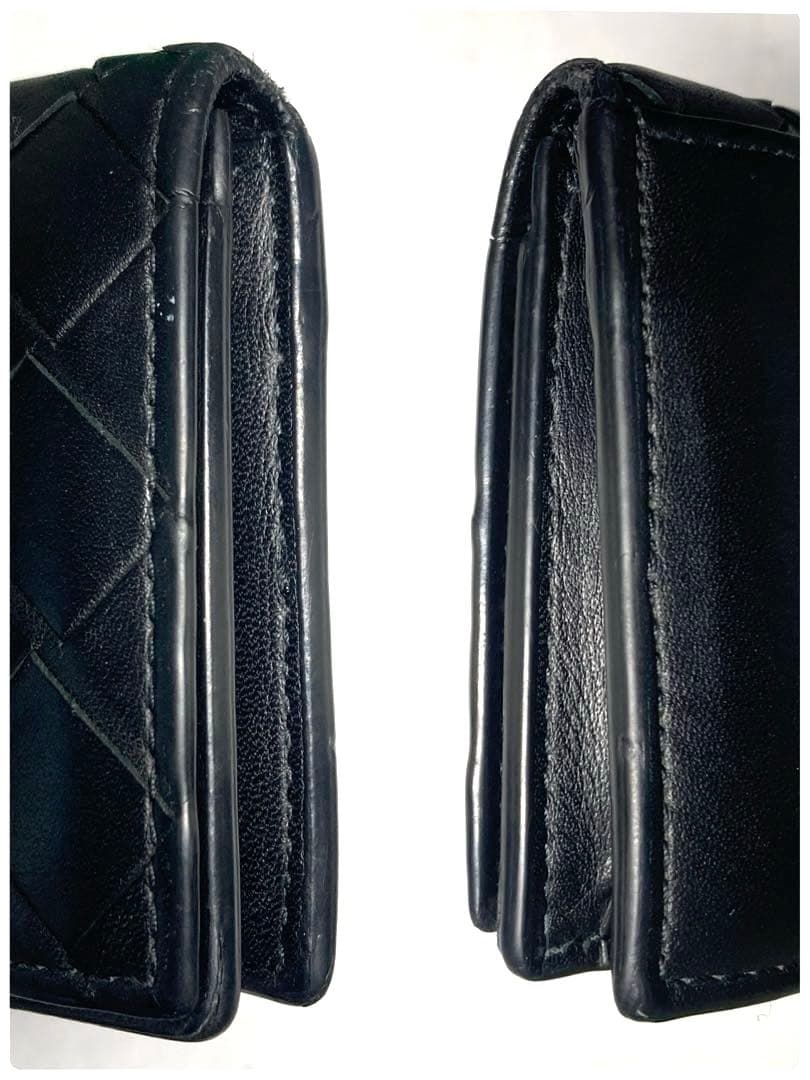 良品　ボッテガヴェネタ　イントレチャート　カードケース　名刺入れ　RFID クロ