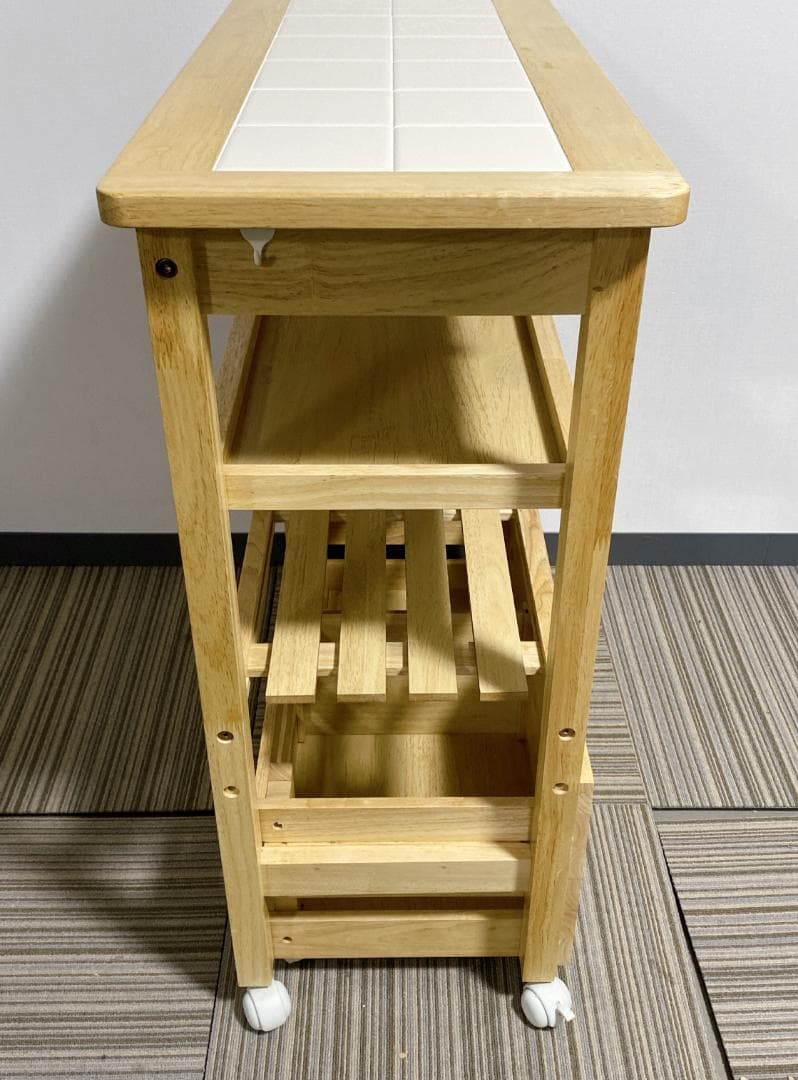 シーチキン タイルトップ キッチンワゴン キャスター付 ㈱ヤマソロ