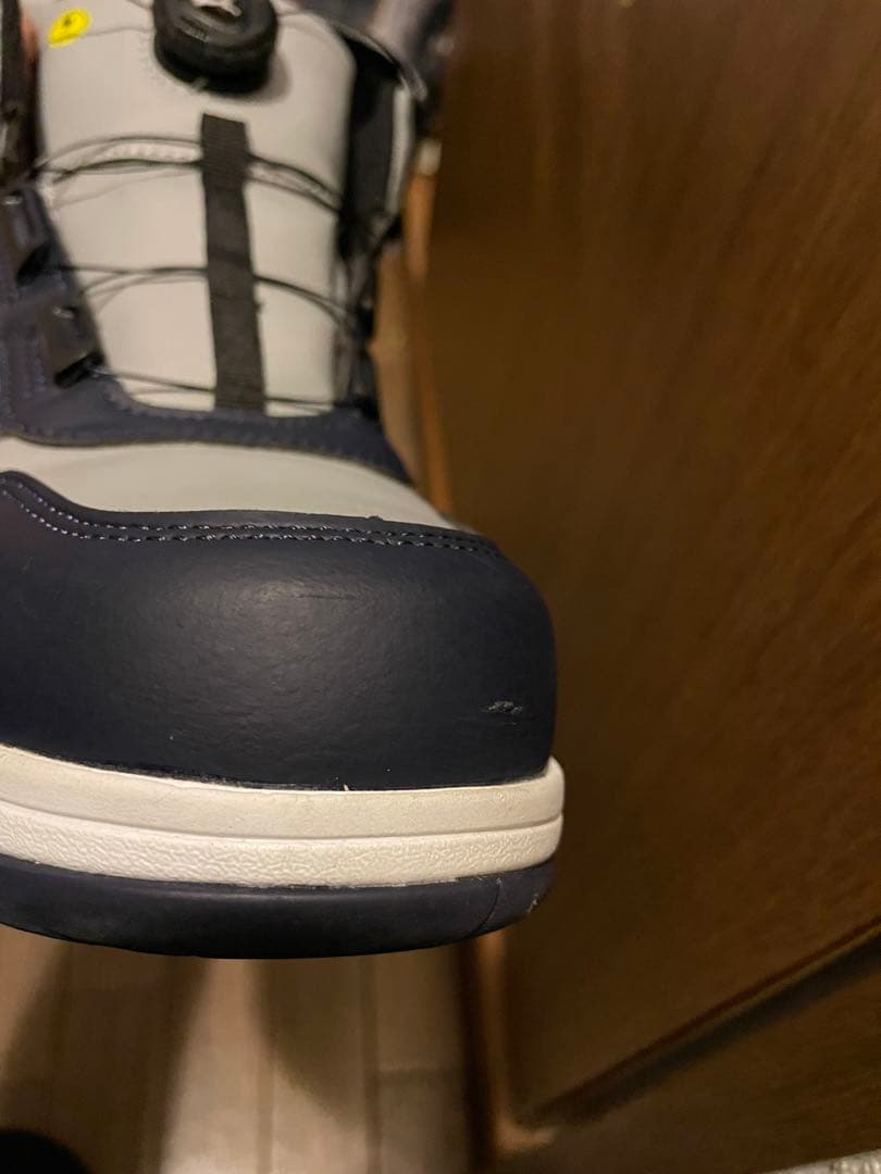 上*也様 PUMA 安全靴 フロントコート ディスクミッド グレー/ネイビー