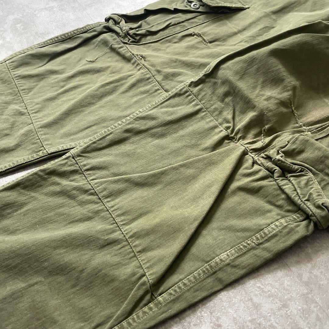 60s フランス軍 実物 M47 後期 カーゴパンツ カーキ Size13
