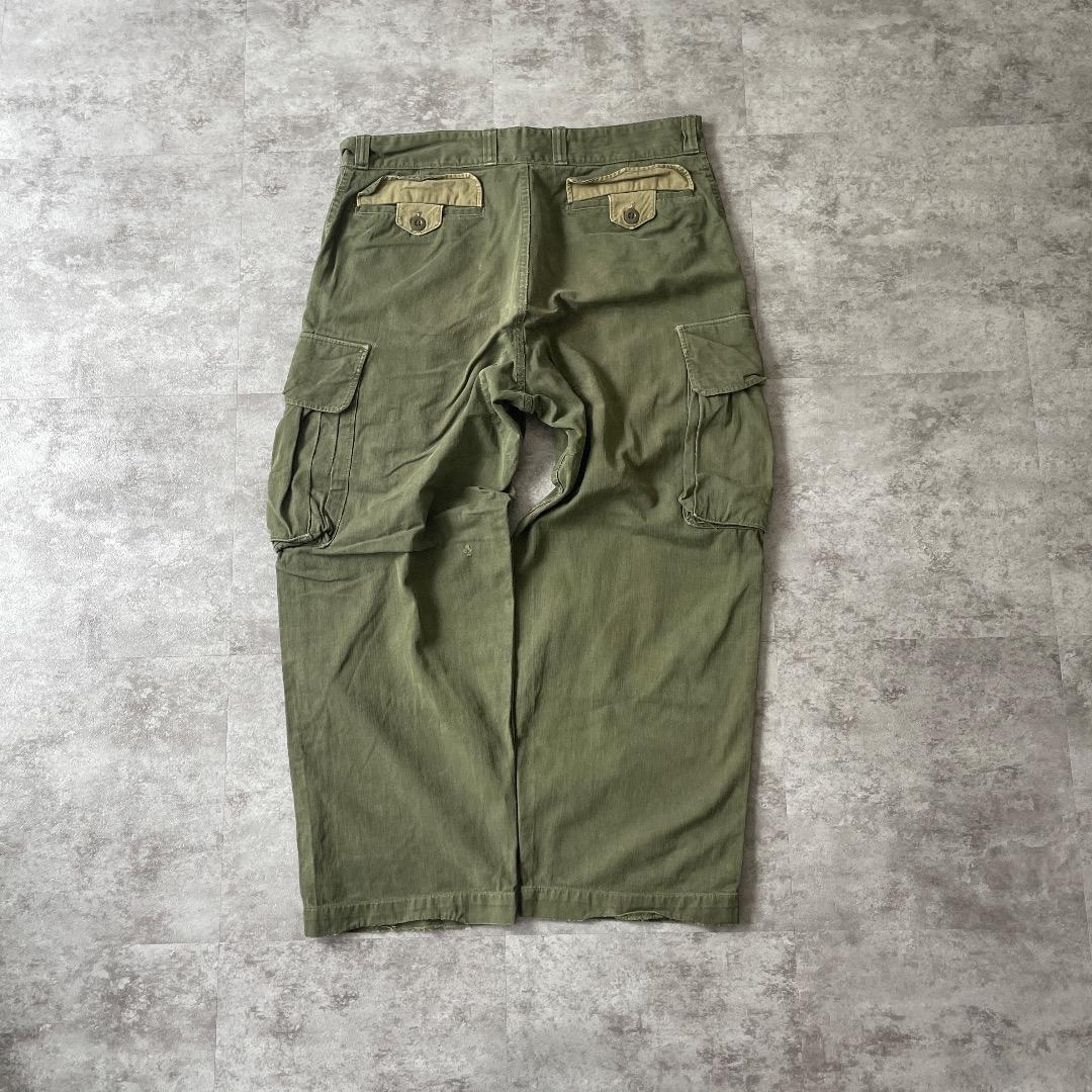 60s フランス軍 実物 M47 後期 カーゴパンツ カーキ Size13