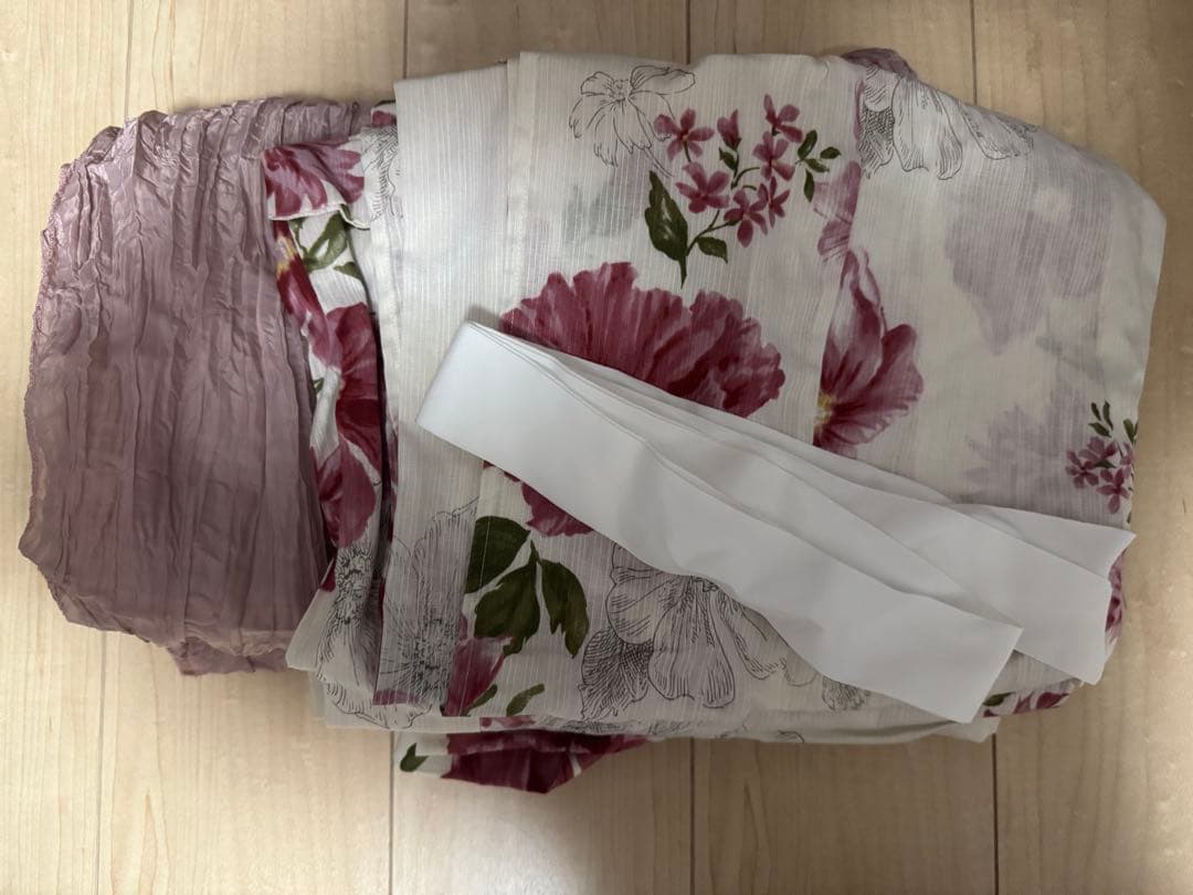 朱風の花重ね Dita 浴衣 5点セット(着付けマニュアルなし)