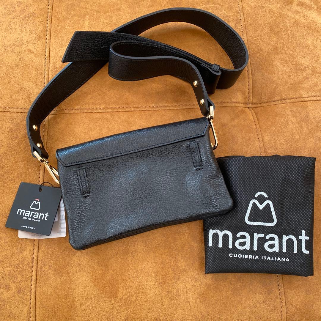 【MARANT】別注ベルト付きショルダーバッグ　ブラック　イタリア製