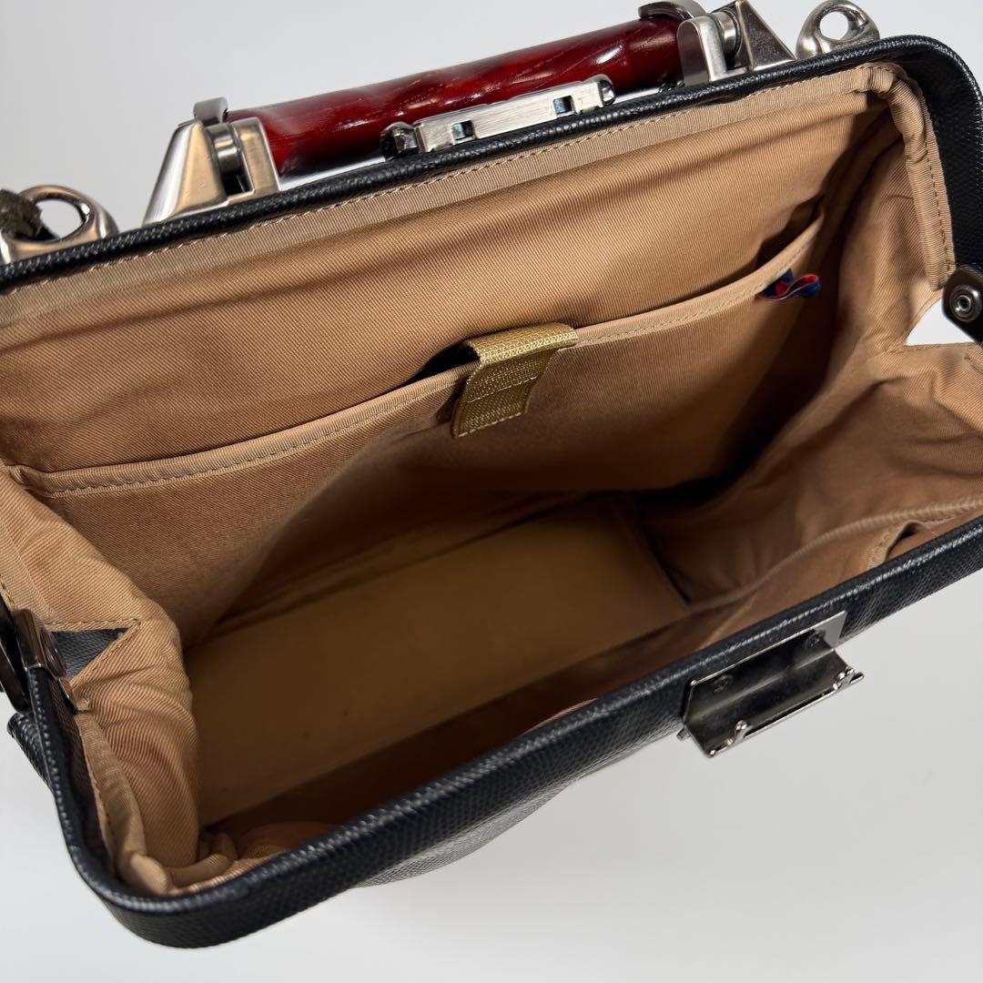 【極美品】豊岡鞄　ヨータ　リュック　ダレスバッグ　3way リザード　ブラック