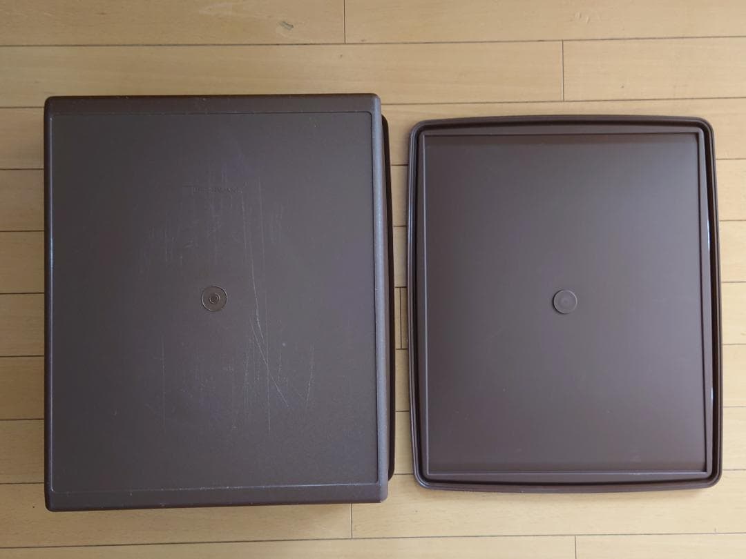 Ouioui　 タッパーウェア スーパーケース ブラウン4個ブラック3個