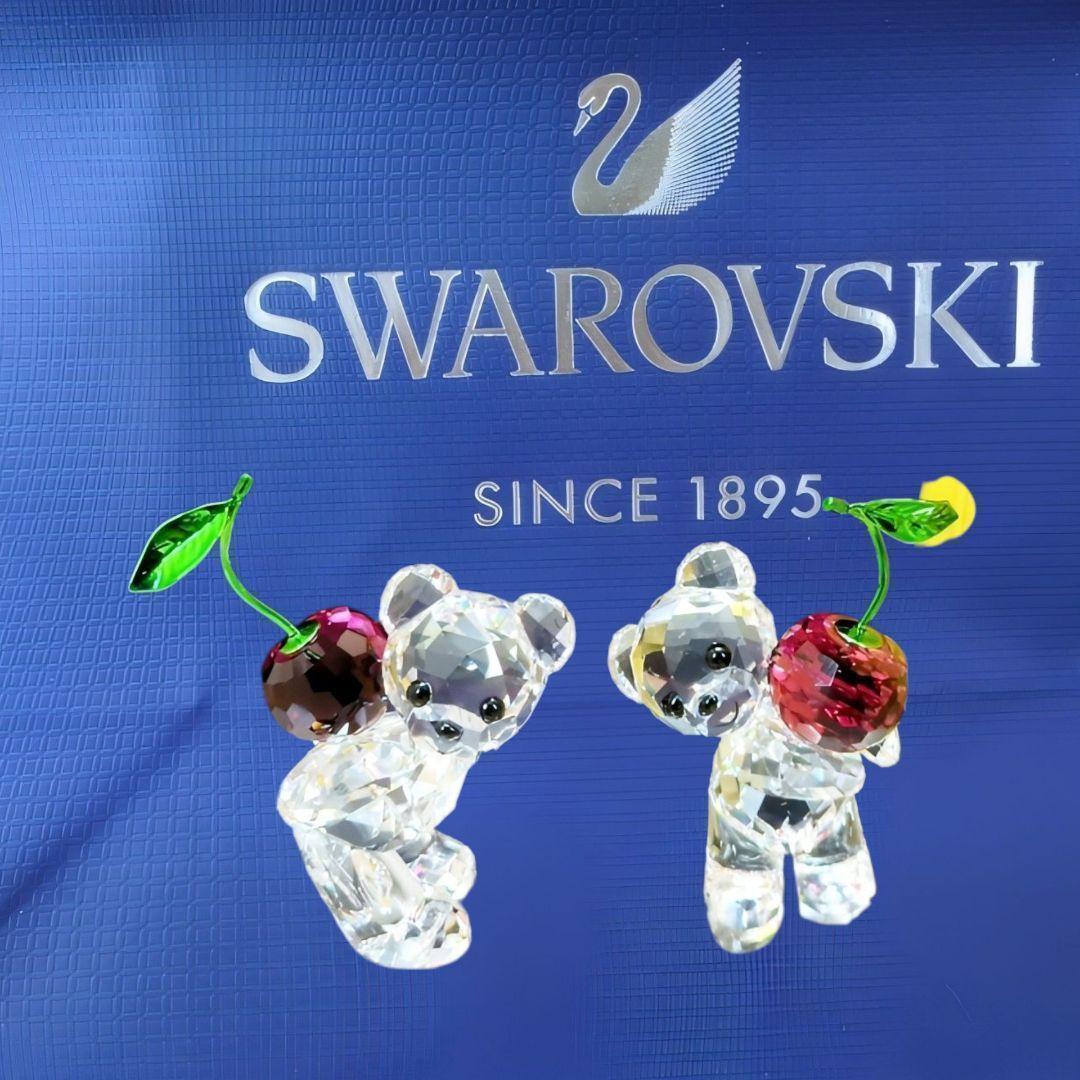 定価￥28,600税込　未使用　Swarovski クマとチェリーのクリスタル