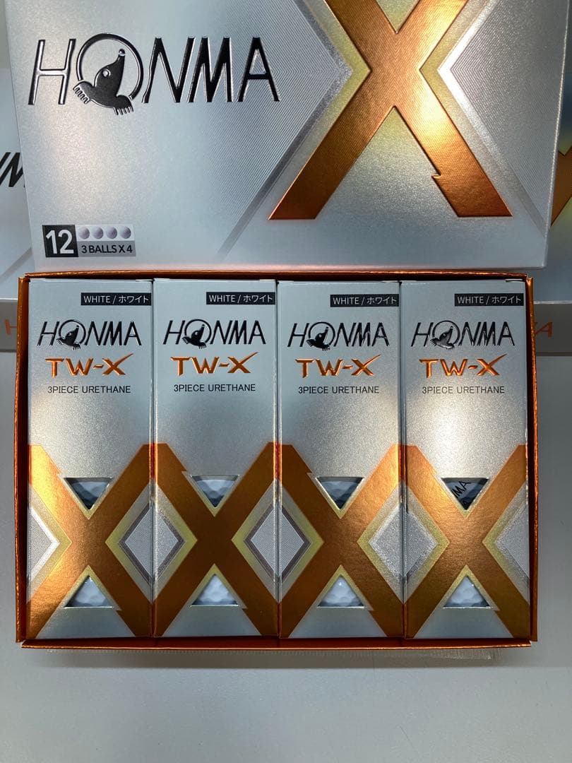 ホンマ TW-X 2024モデル ゴルフボール ホワイト【4ダース(48球)】⠀