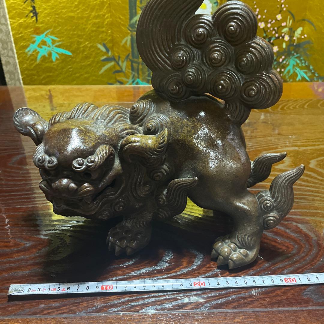 備前焼　獅子　木村友敬