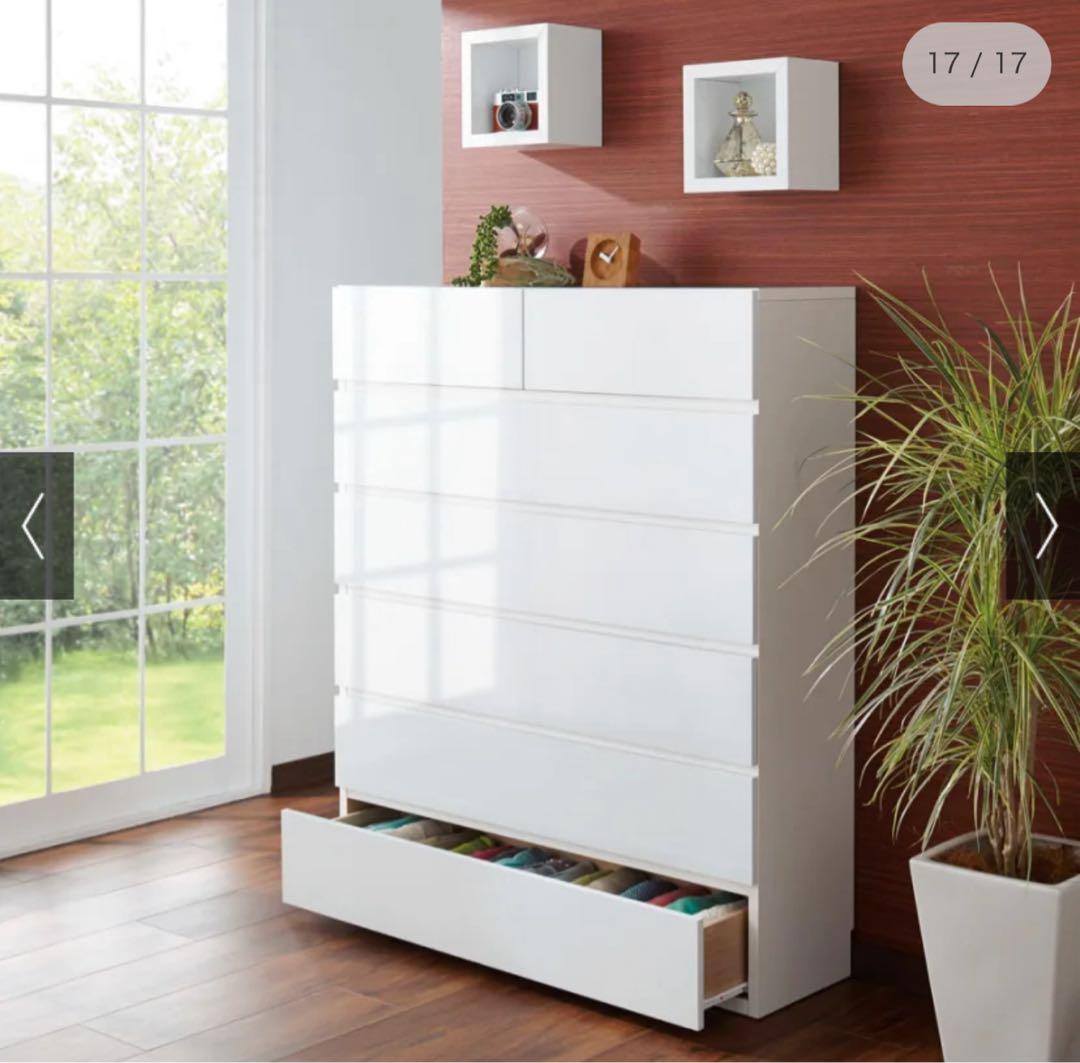 dinos ディノス　100cm 6段　奥行き30cm チェスト　タンス