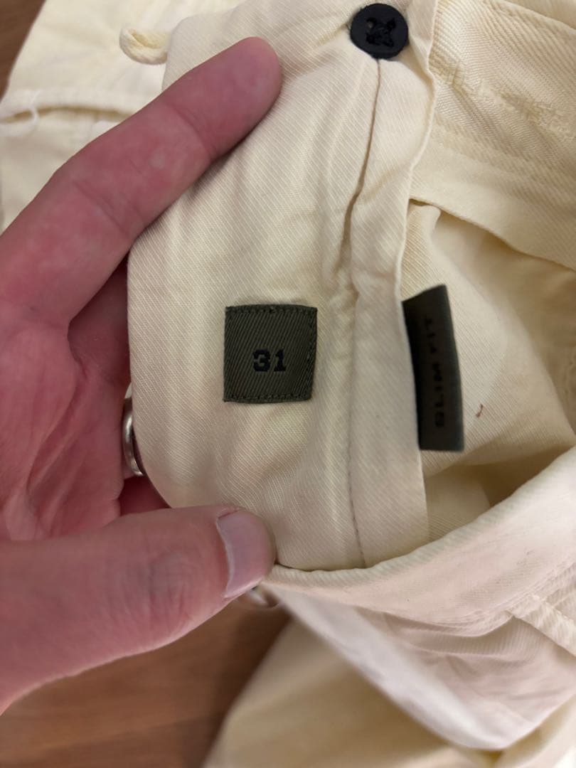 最終値下げINCOTEX SLACKS 100型トリコチノ　オフホワイト　31