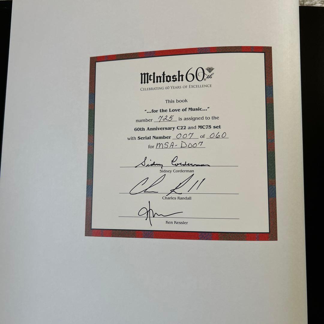 『McIntosh ...for the love of music..』洋書