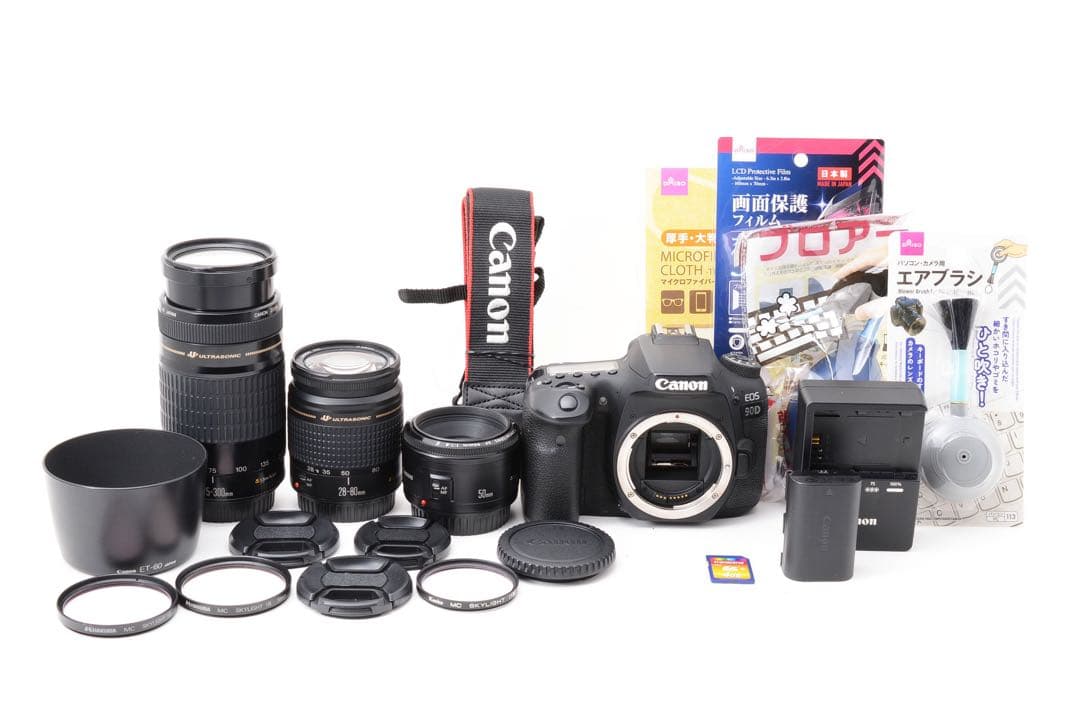 保証/ Wi-Fi/Canon EOS 90D標準&望遠&単焦点レンズセット