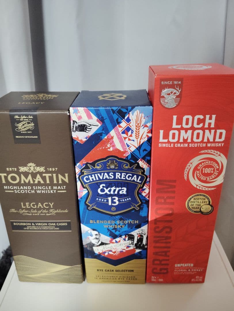 ウイスキーセット：トマティン、シーバスリーガル、ロッホローモンド