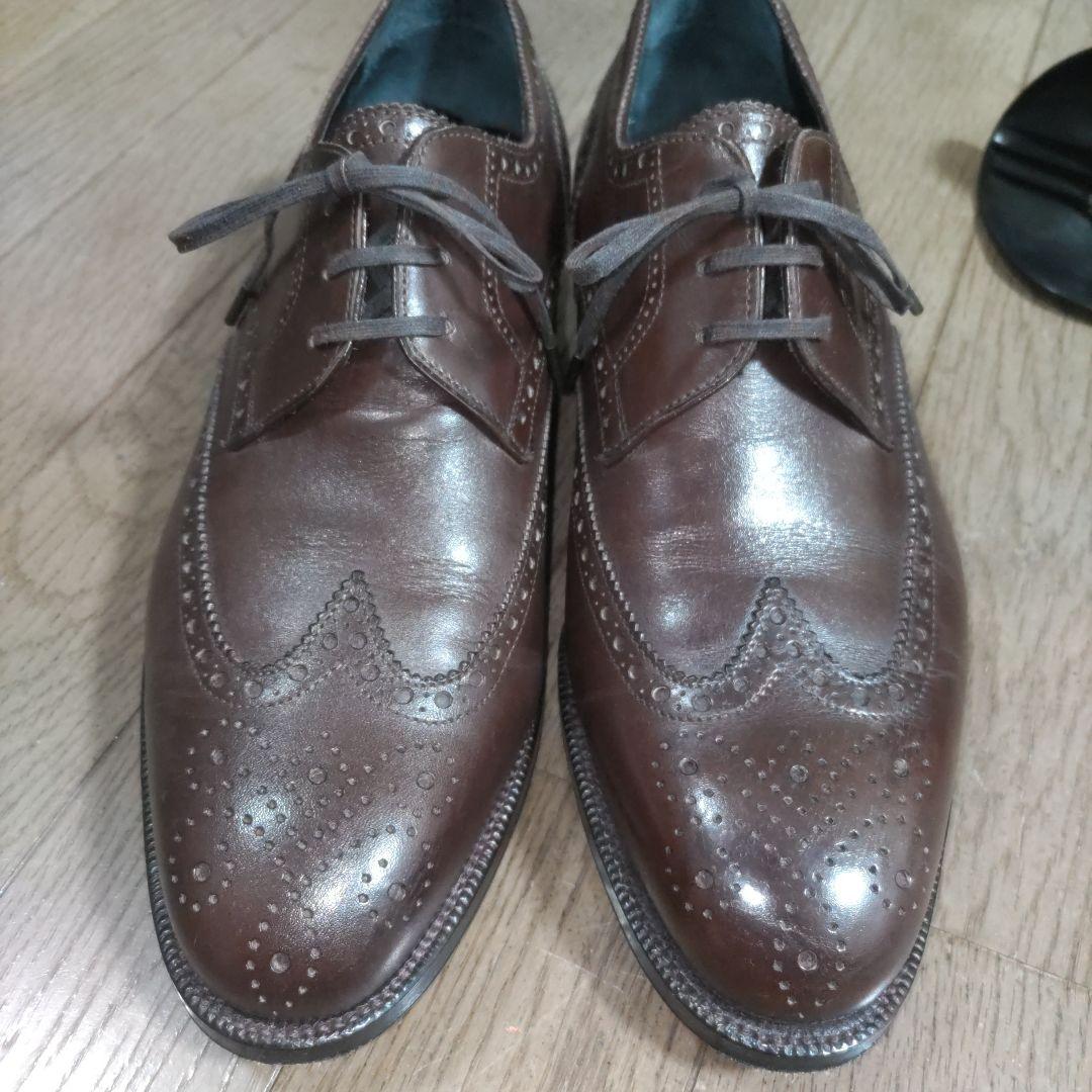 エンツォボナフェ　ENZO BONAFE　ブラウン ウィングチップ ブローグ