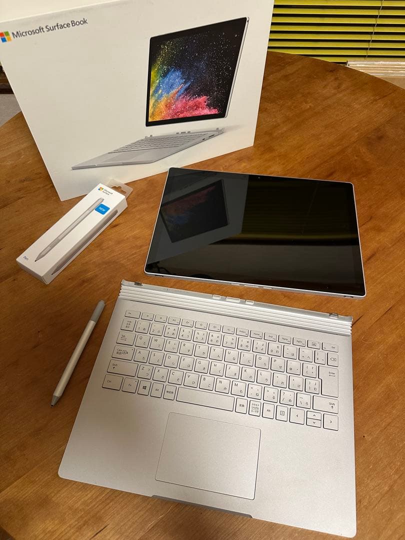 [ジャンク]Surface Book2、Surface Pen付き。箱付き