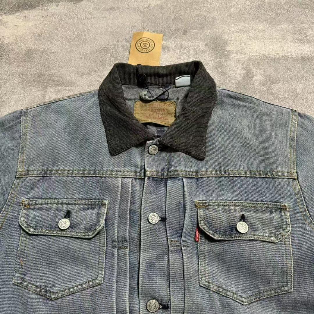 ジャケット・アウター STUSSY xLevi's EMBOSSED TRUCKER JACKET