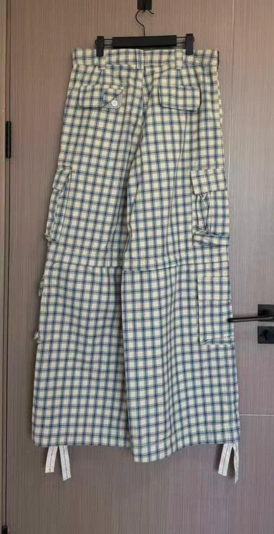 erl チェック柄カーゴパンツ