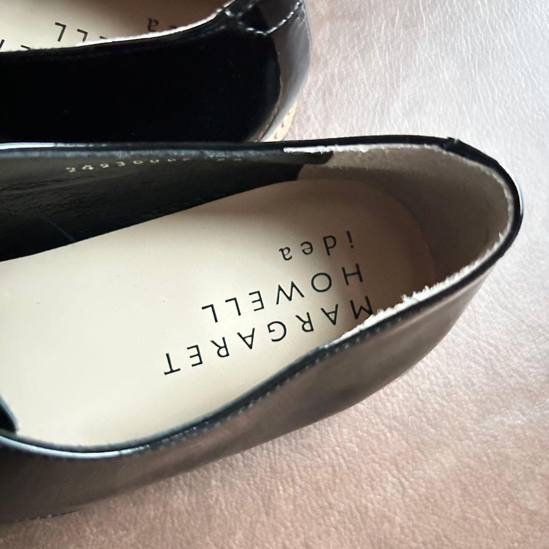 【新品】マーガレットハウエルレースアップシューズ 25.5cm黒　卒業式入学式