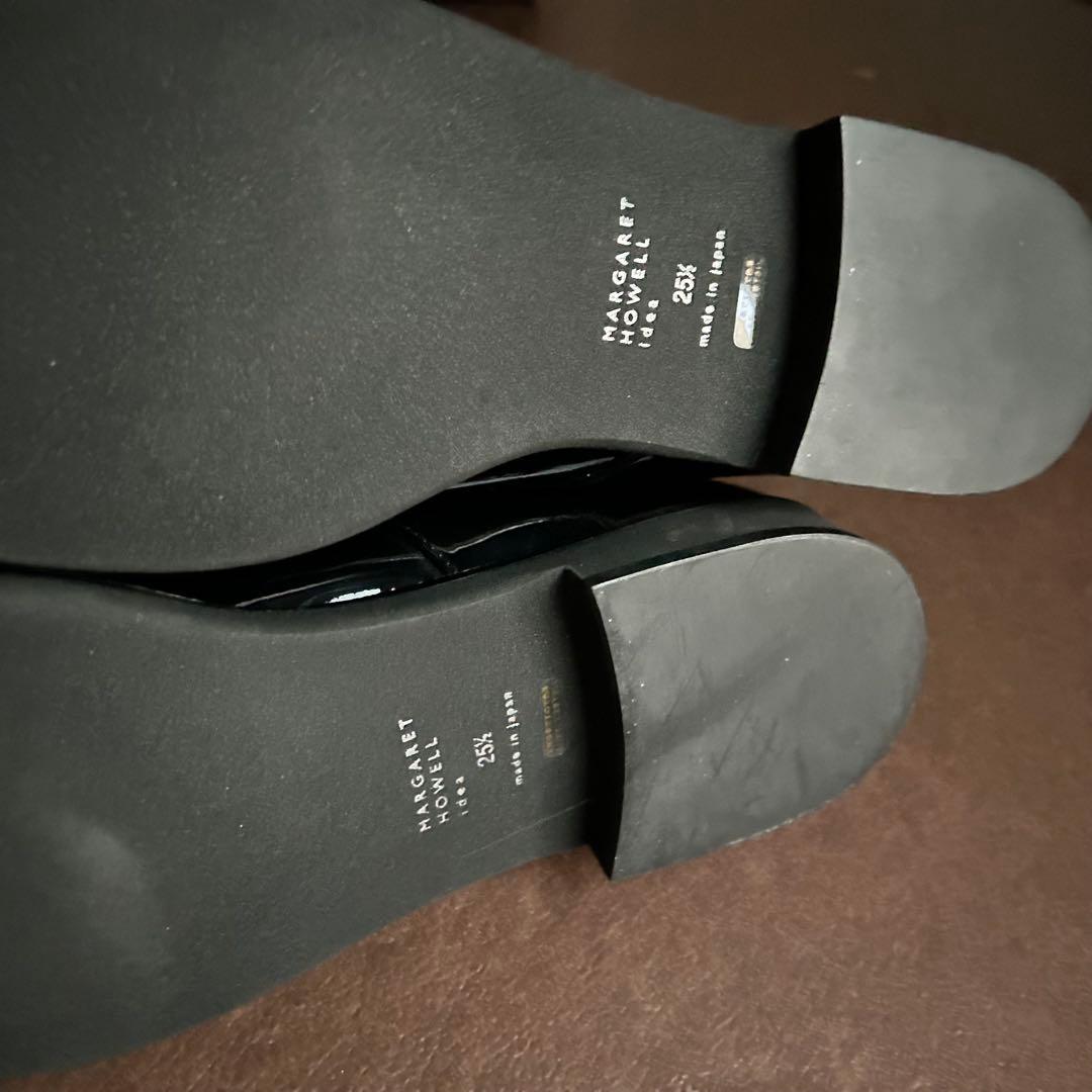 【新品】マーガレットハウエルレースアップシューズ 25.5cm黒　卒業式入学式