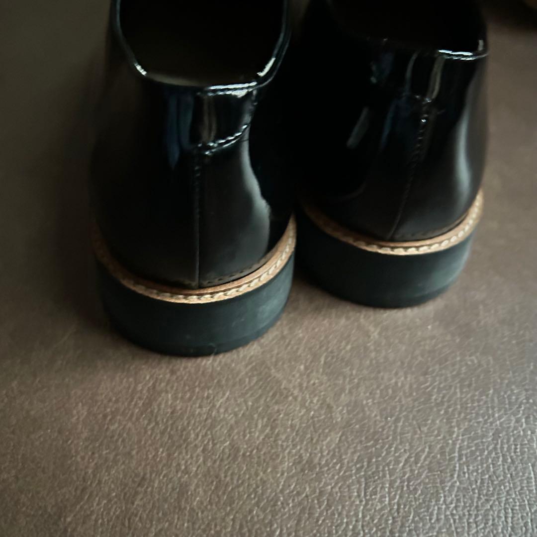 【新品】マーガレットハウエルレースアップシューズ 25.5cm黒　卒業式入学式