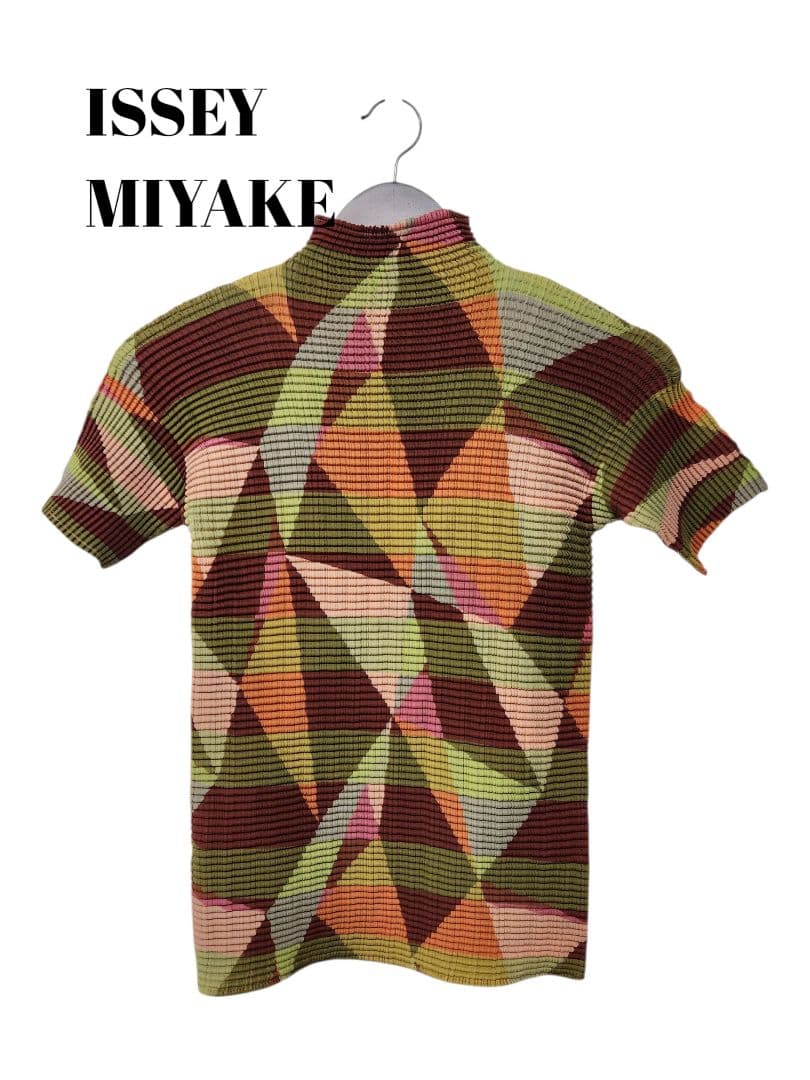 79619　ISSEY MIYAKE　ハイネック　半袖カットソー