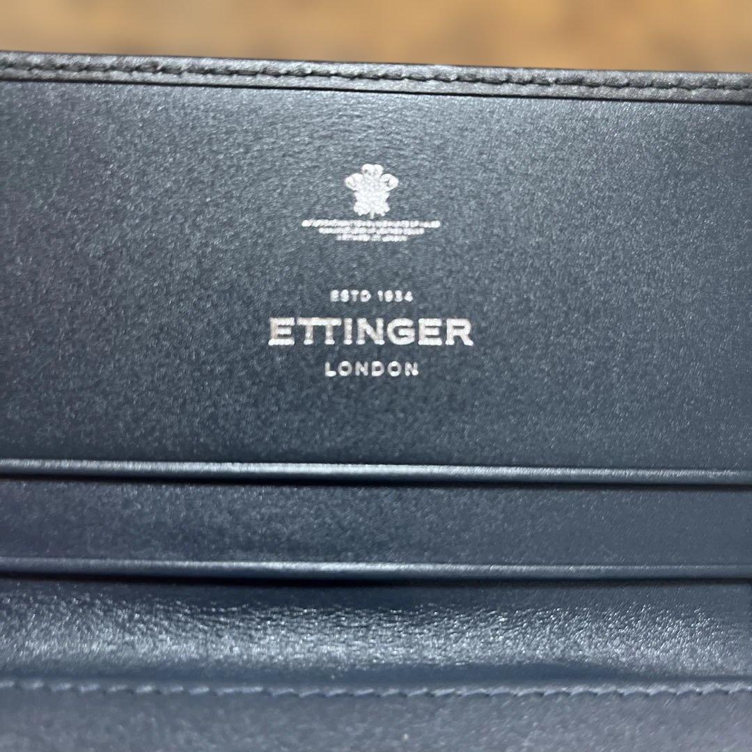 ETTINGER エッティンガー 名刺入れ カードケース 黒×ネイビーほぼ未使用