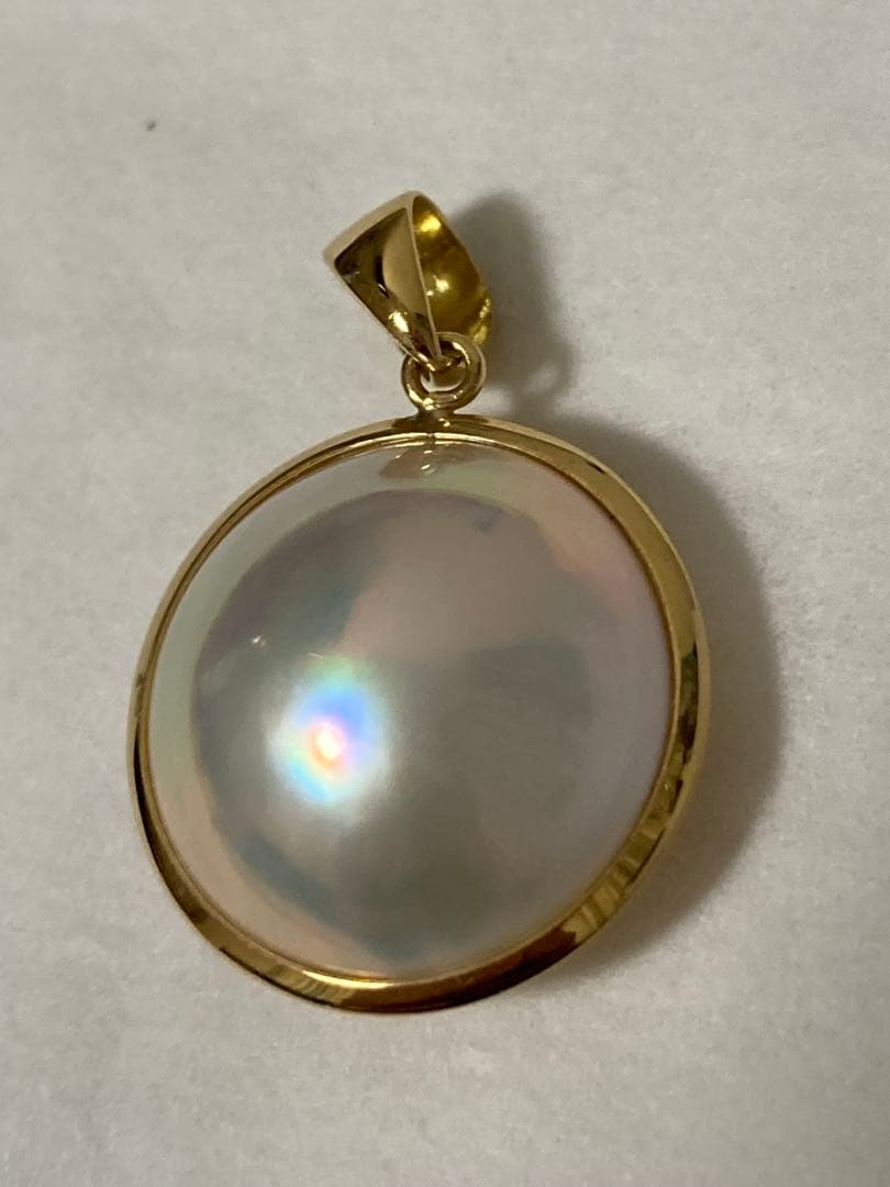 k*s様 k18 マベパール　ネックレストップ