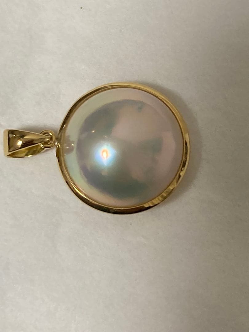 k*s様 k18 マベパール　ネックレストップ