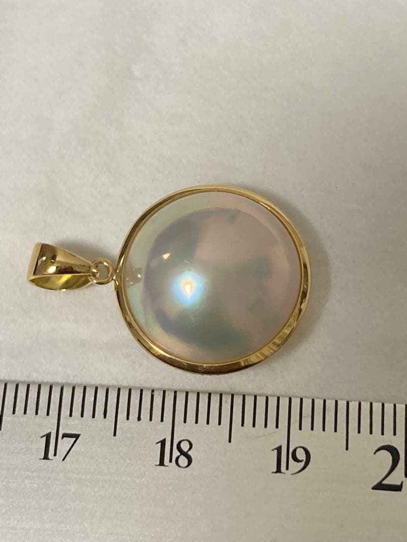 k*s様 k18 マベパール　ネックレストップ