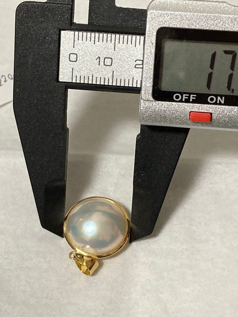 k*s様 k18 マベパール　ネックレストップ