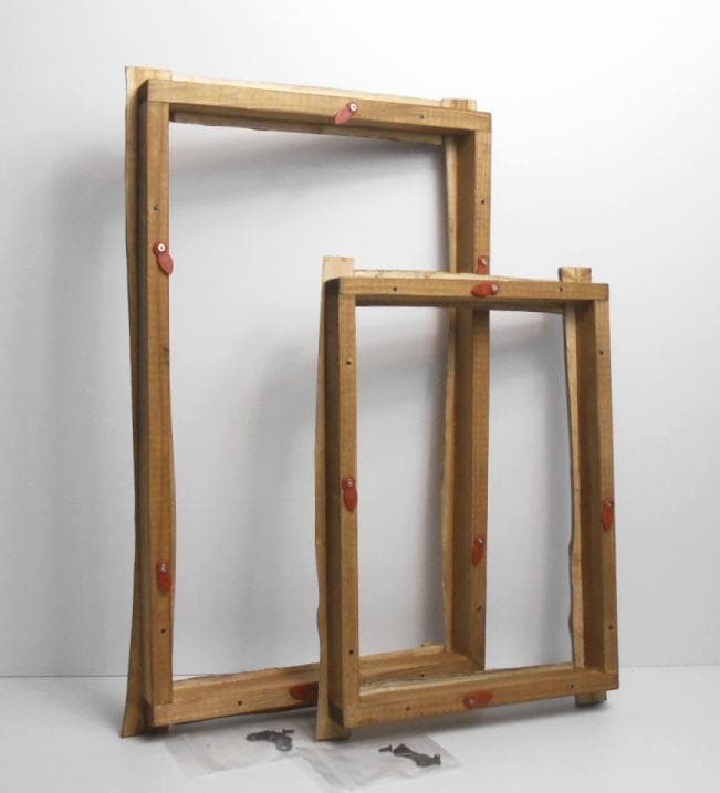 RIKUMUページ　流木額縁2点