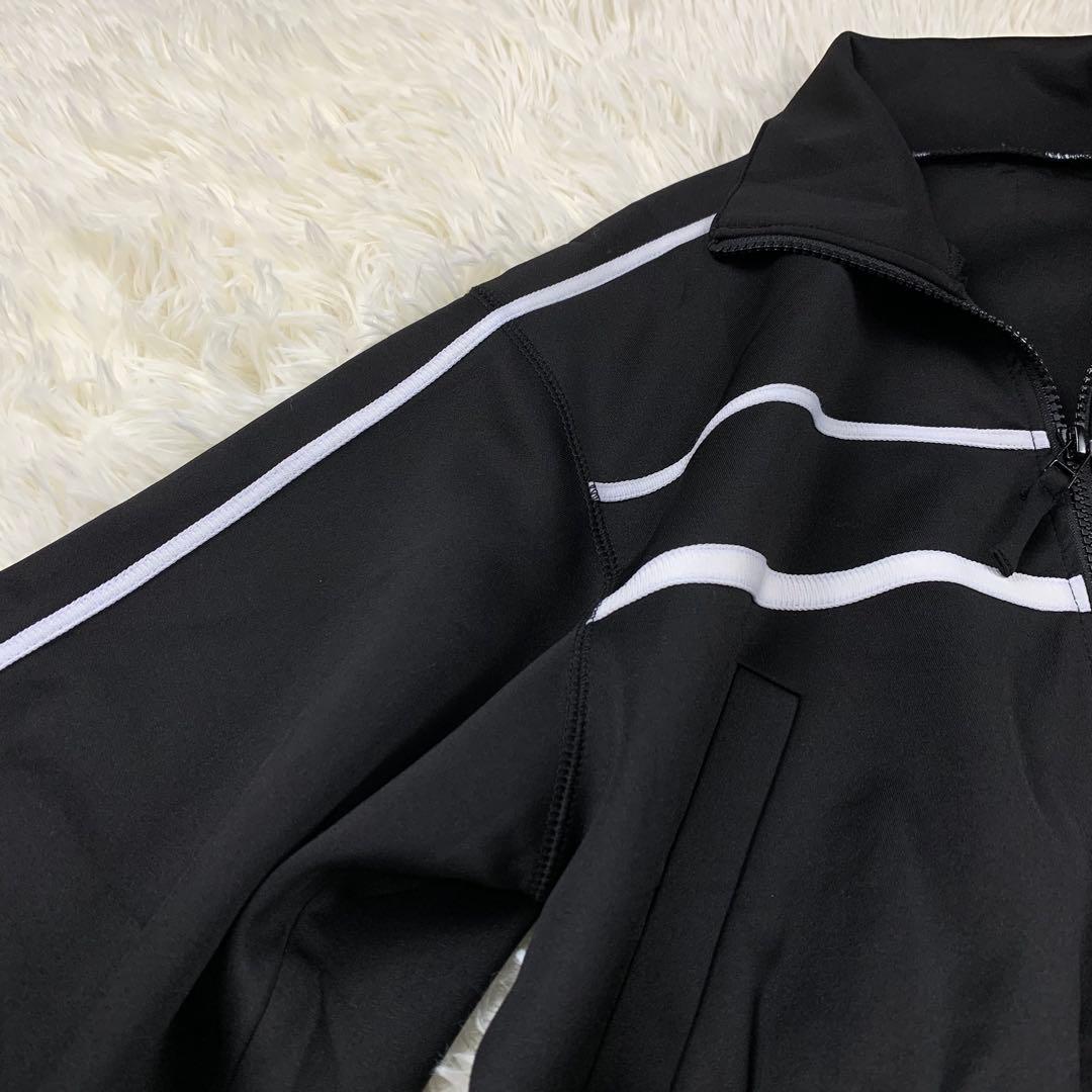 【美品】MAISON SPECIAL ダブルラインジャージジャケット　ブラック