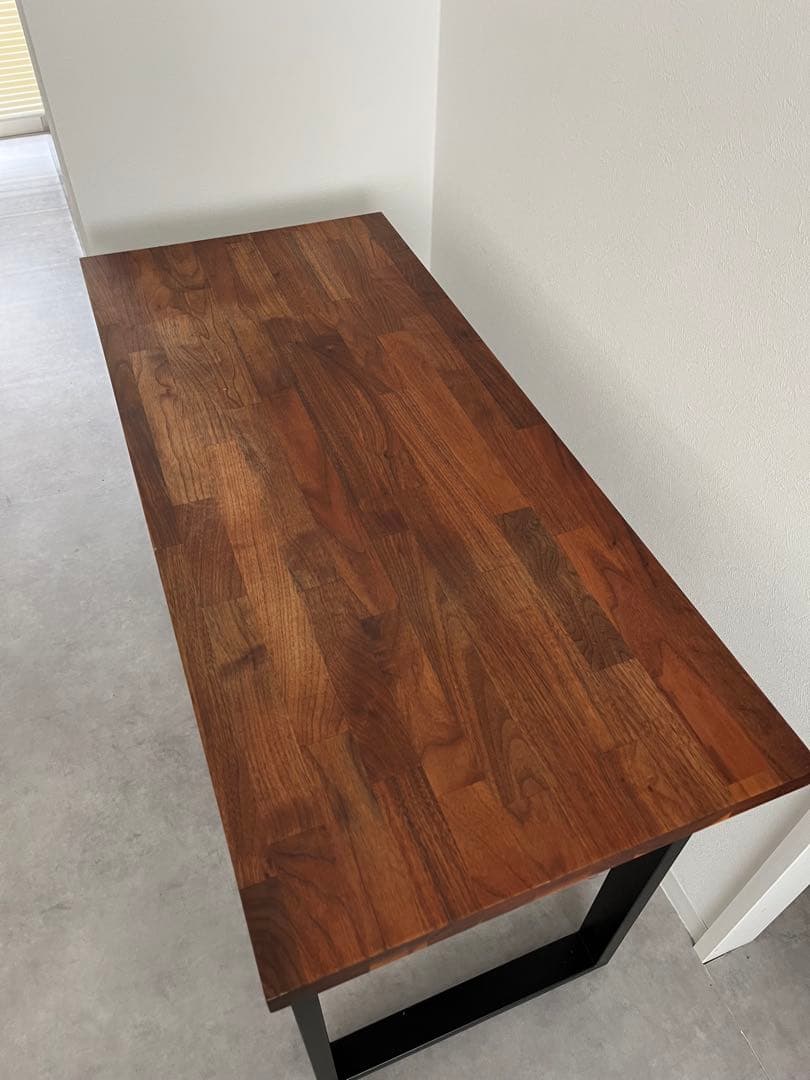 ド*ジ様 ウォールナット無垢材デスク アイアンレッグ100×45 定価60,00