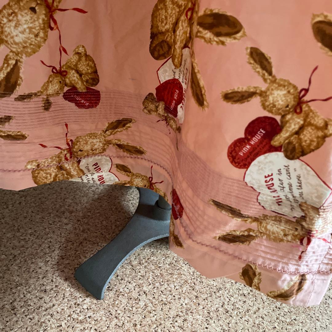 ピンクハウス　半袖 パフスリーブ ワンピース くまちゃん うさぎちゃん