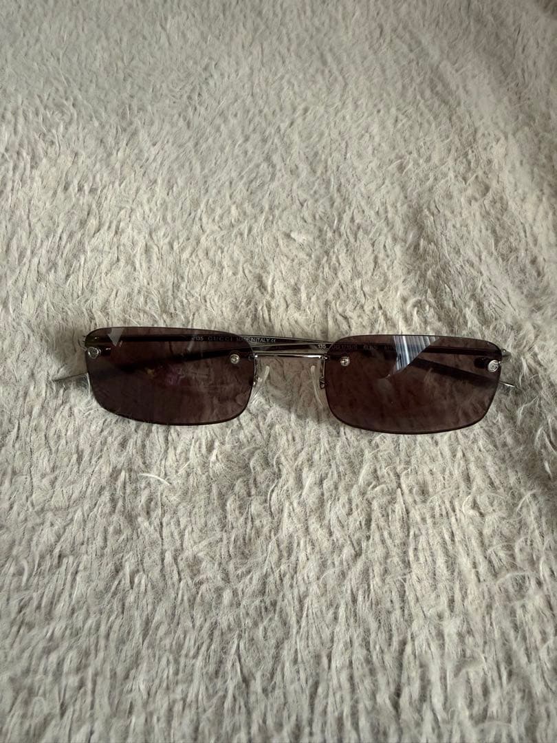 GUCCI ダークブラウンレンズ リムレスサングラス