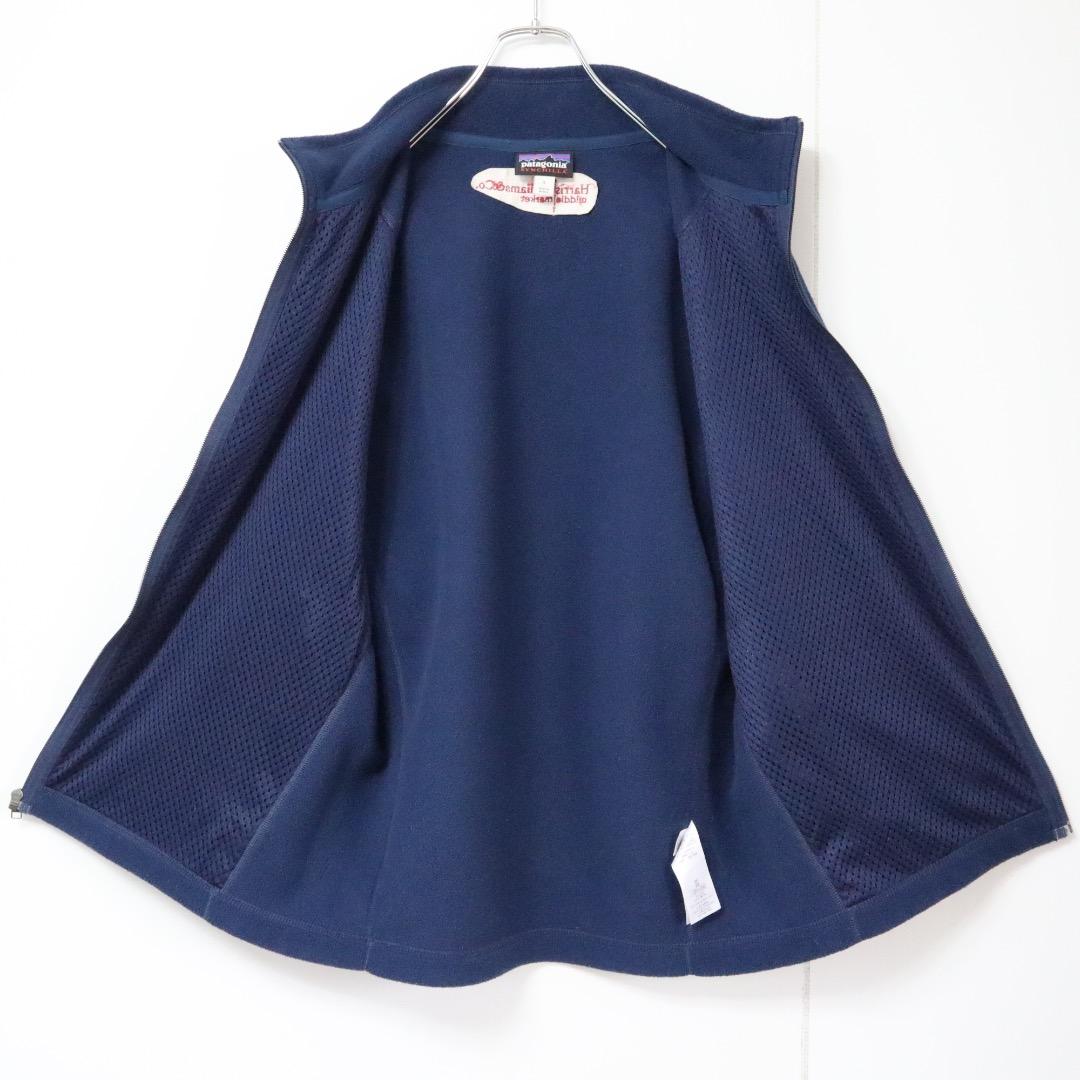 【企業ロゴ】パタゴニア シンチラフリースベスト 刺繍ロゴ 会社ロゴ ネイビー L