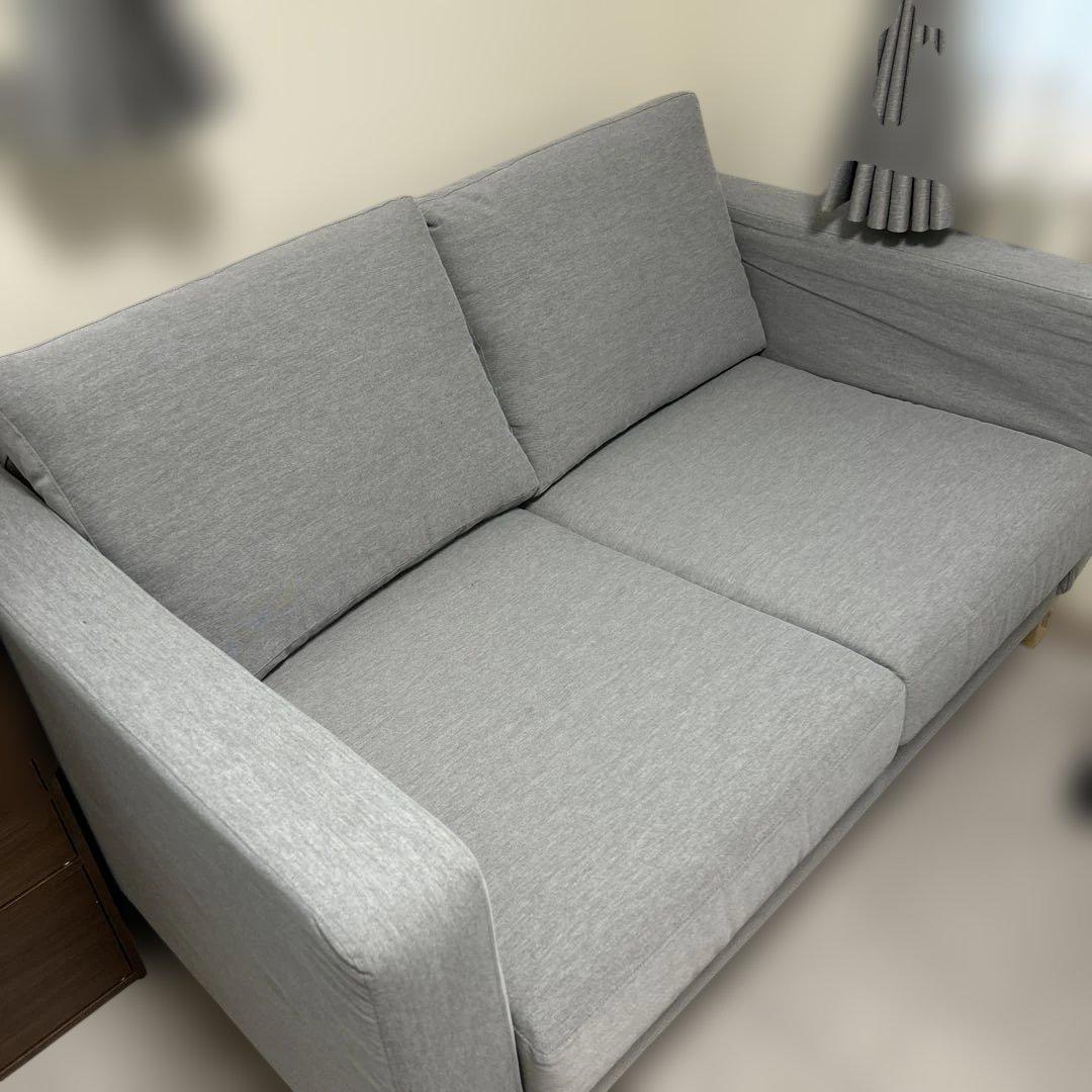 【送料込】IKEA イケア　カルルスタード　2人掛けソファ　グレー