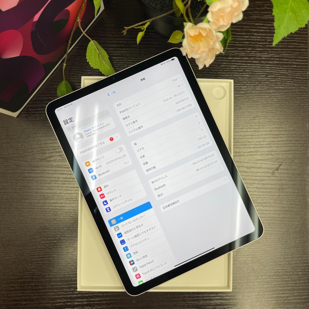 iPad Air(第5世代 ) M1 チップ 256GB Wi-Fiモデル