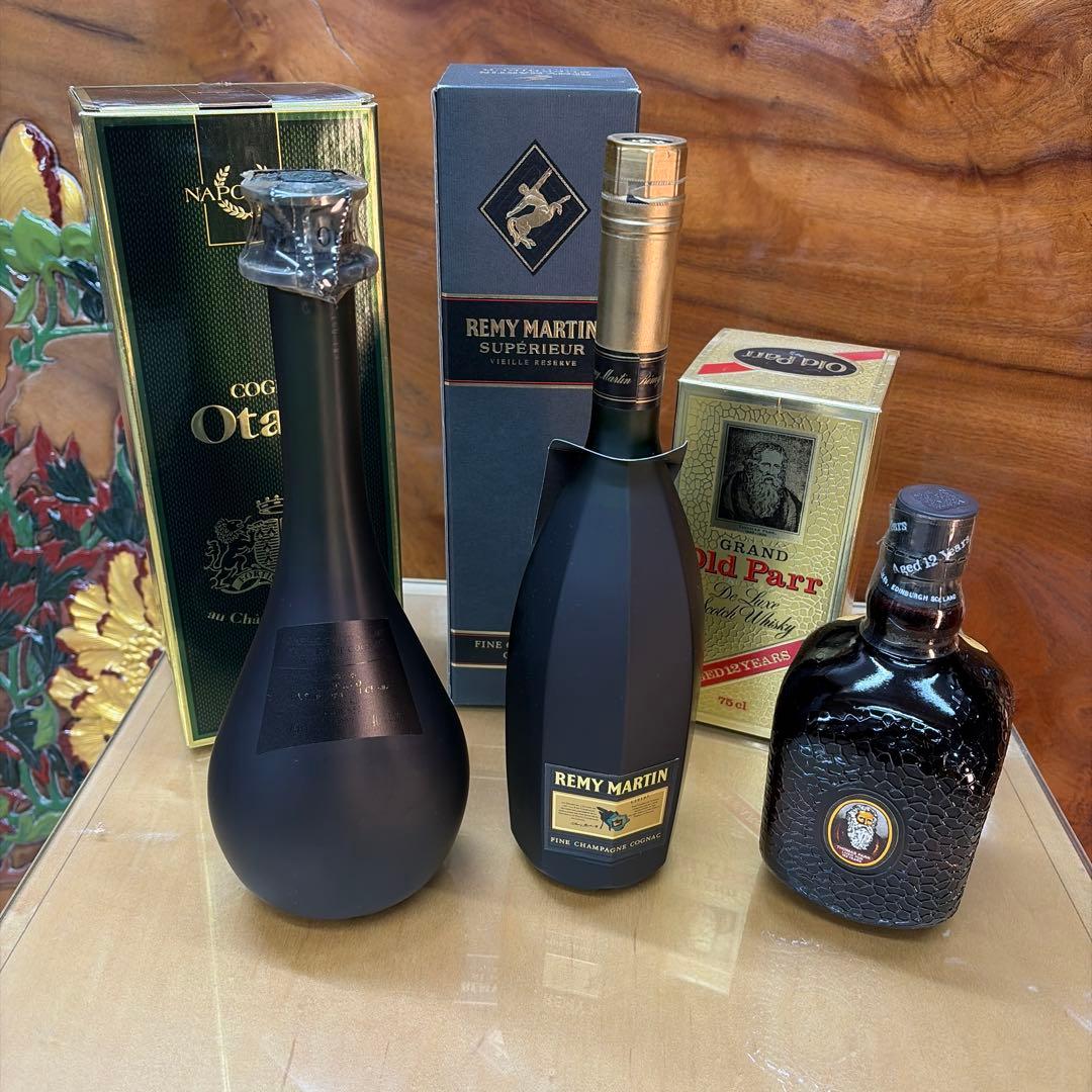 YSL REMY MARTIN、Otaru、Old Parr 古酒3本