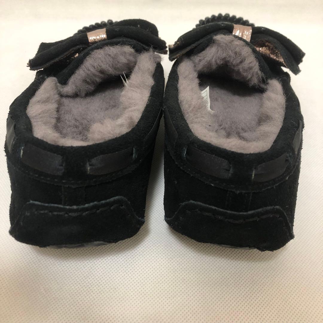 UGG ダコタスターガール ブラック リボン付き モカシン 23cm