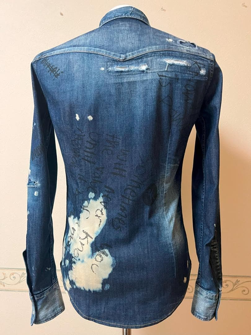 【美品・Ladies' 】DSQUARED2　ウエスタン デニム-シャツ【XS】