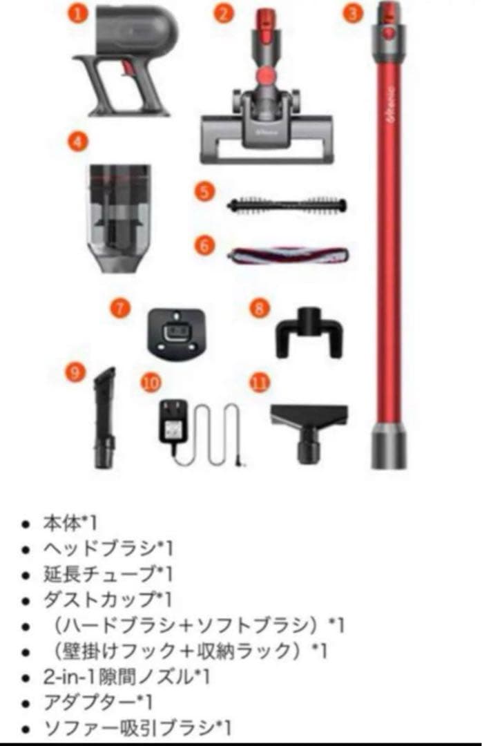 コードレス掃除機 高密度HEPA LEDライト 2WAY 充電式バッテリー