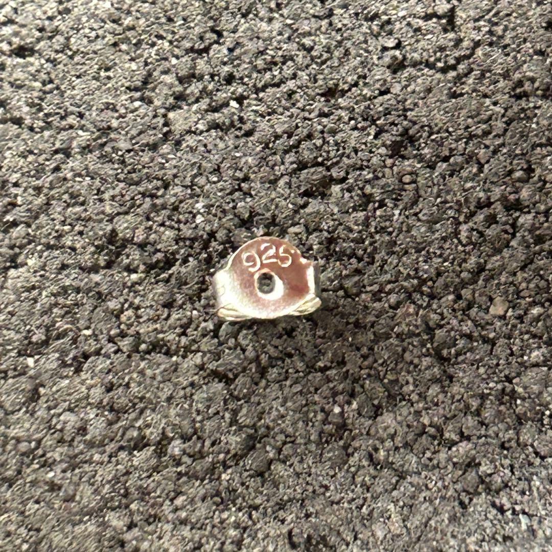 シルバー925 Silver デザインシンプルフープピアス/軽研磨仕上げ/両耳