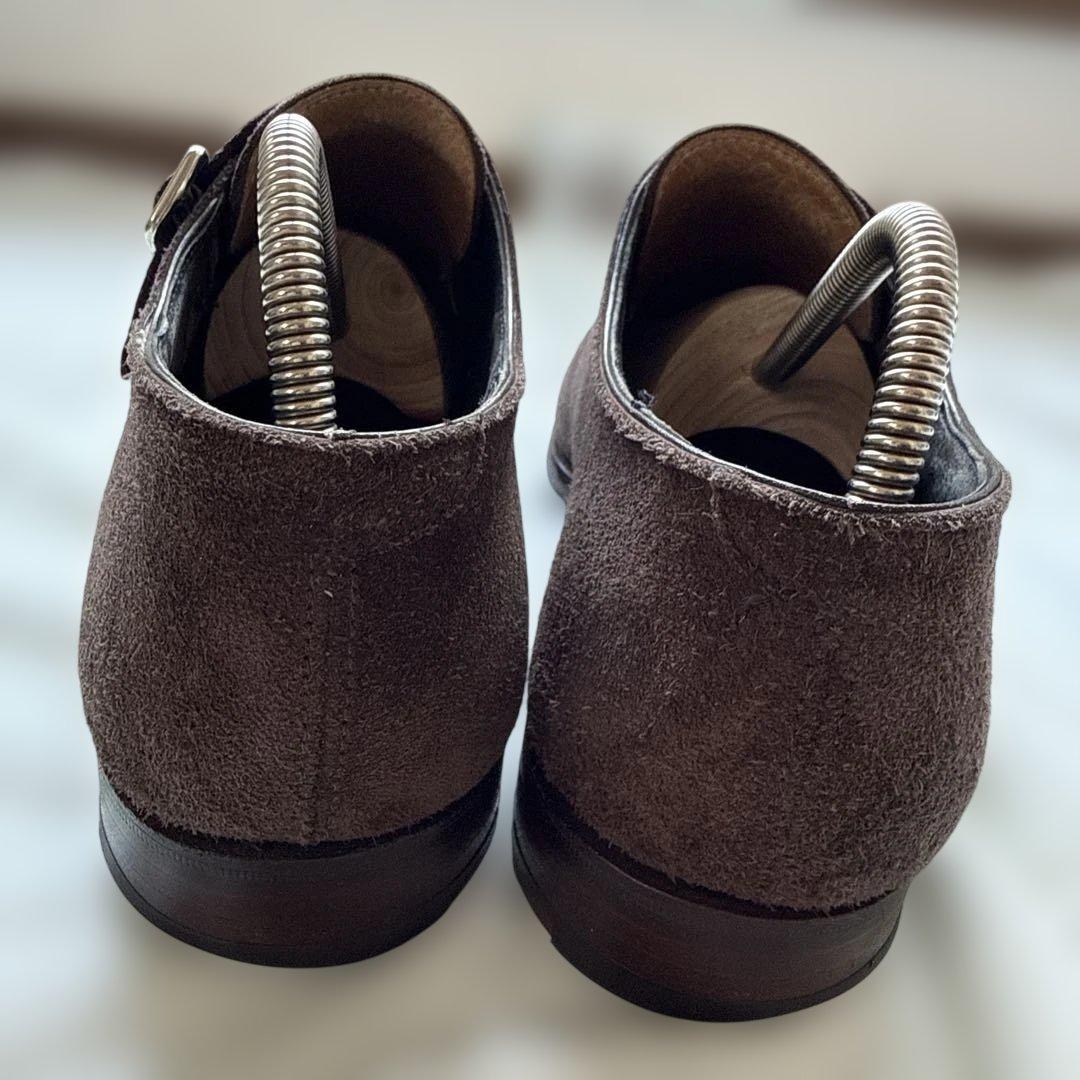 クリケットジョーンズ　ブラウン スエード ダブルモンクストラップシューズ