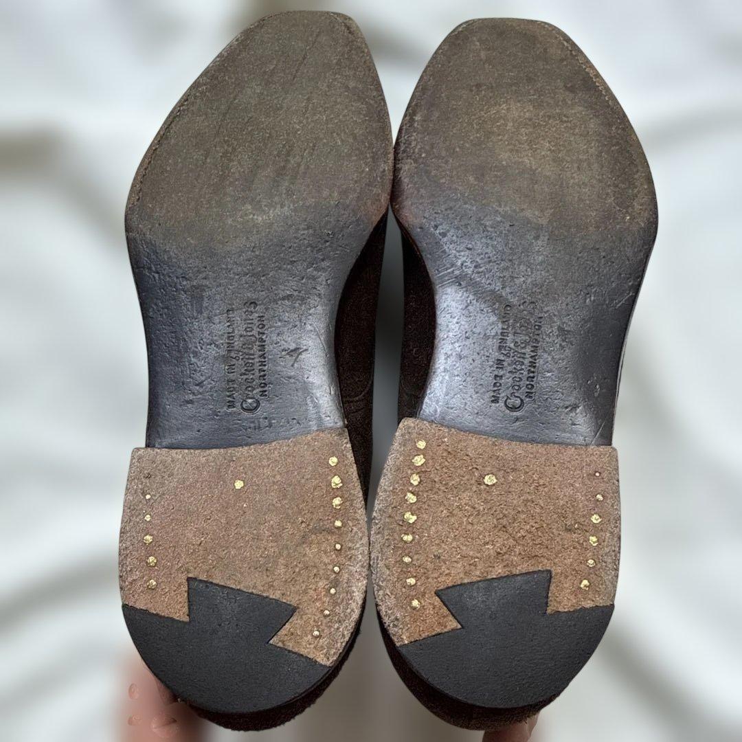 クリケットジョーンズ　ブラウン スエード ダブルモンクストラップシューズ