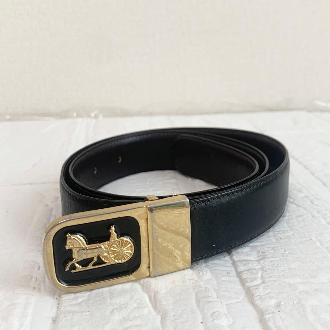 CELINE セリーヌ　ベルトブラック　ダークブラウン　リバーシブル